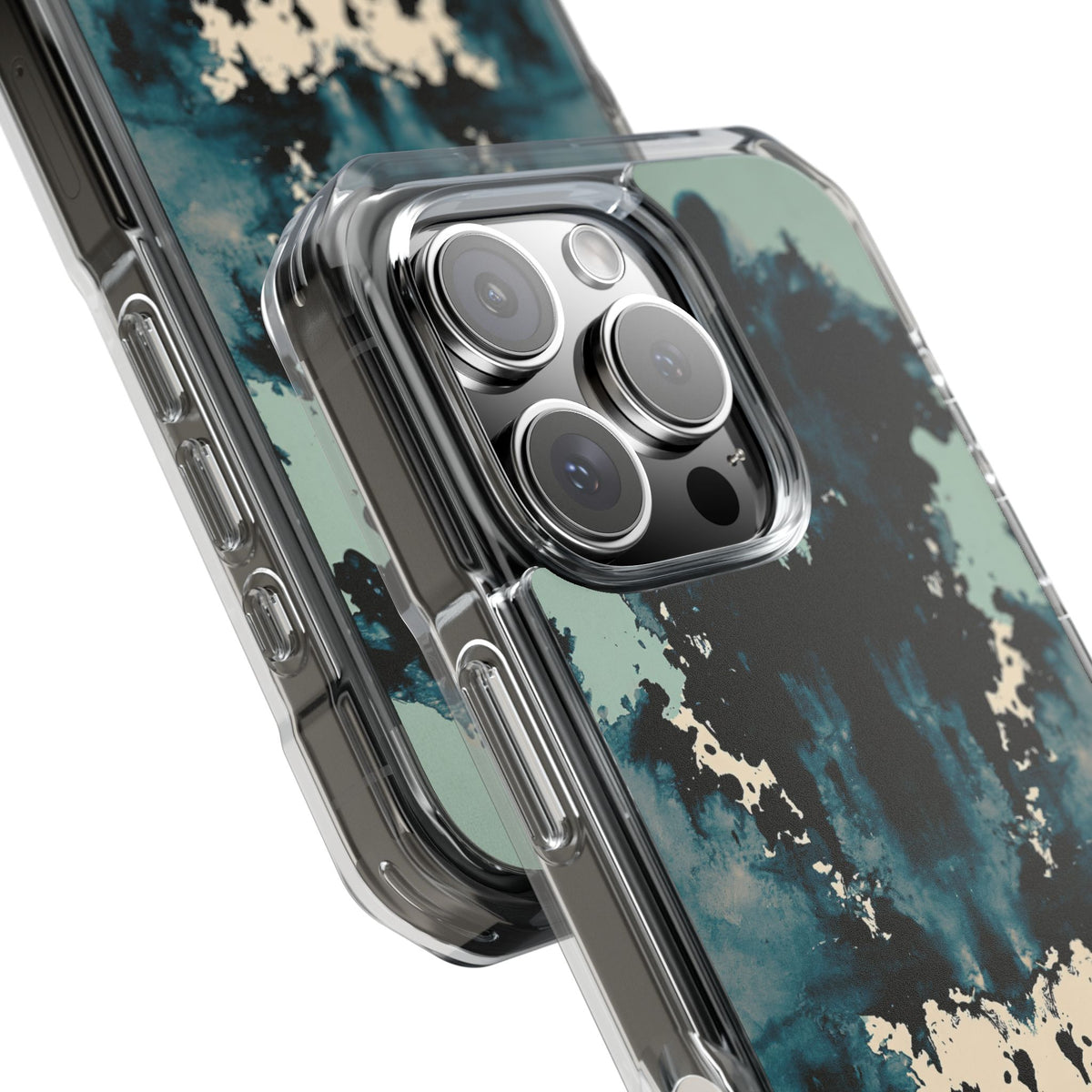 Rorschach Ink Void · Clear Impact Magnetic Phone Case for iPhone ·  Black