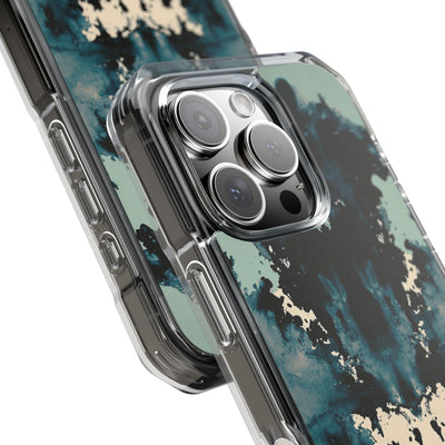 Rorschach Ink Void · Clear Impact Magnetic Phone Case for iPhone ·  Black