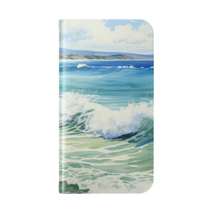 Foaming Blue Waves - iPhone 16 Case - Lompakko