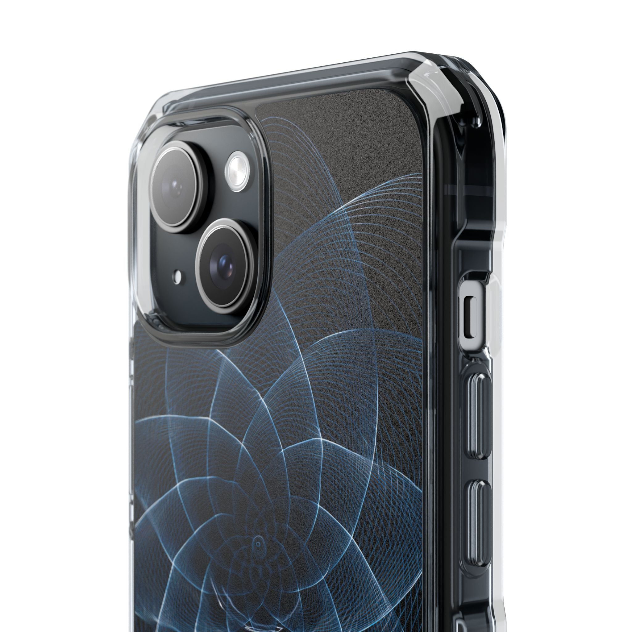 Blue Impact MagSafe Phone Case for iPhone - Cobalt Geometric Bloom
