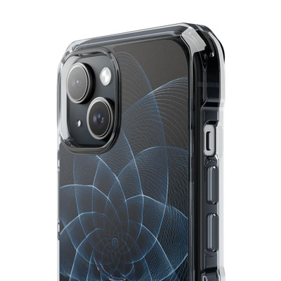Blue Impact MagSafe Phone Case for iPhone - Cobalt Geometric Bloom