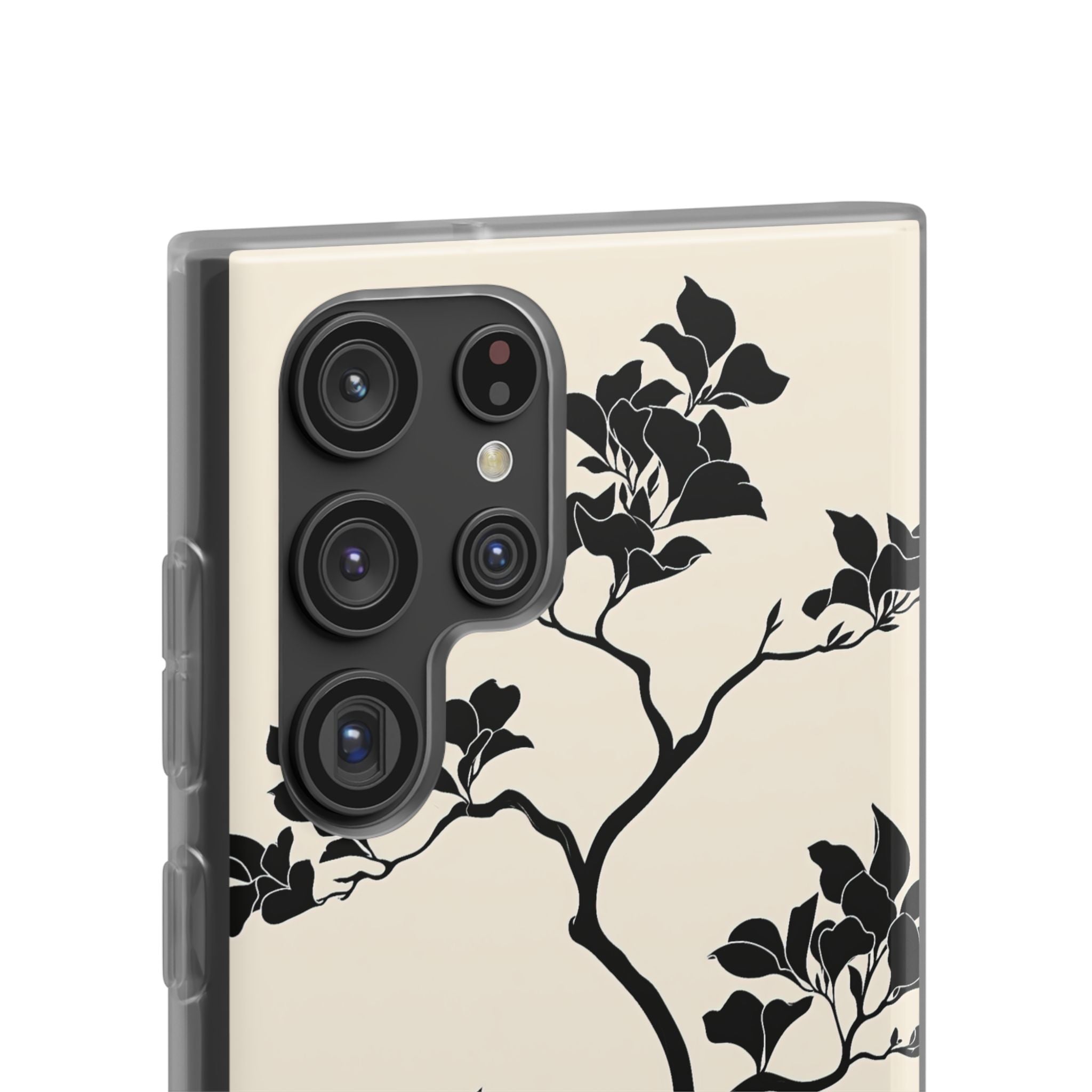 Beige Lite Phone Case for Samsung - Obsidian Bonsai Silhouette