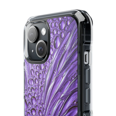 Violet Liquid Gel · Clear Impact Magnetic Phone Case for iPhone · Purple