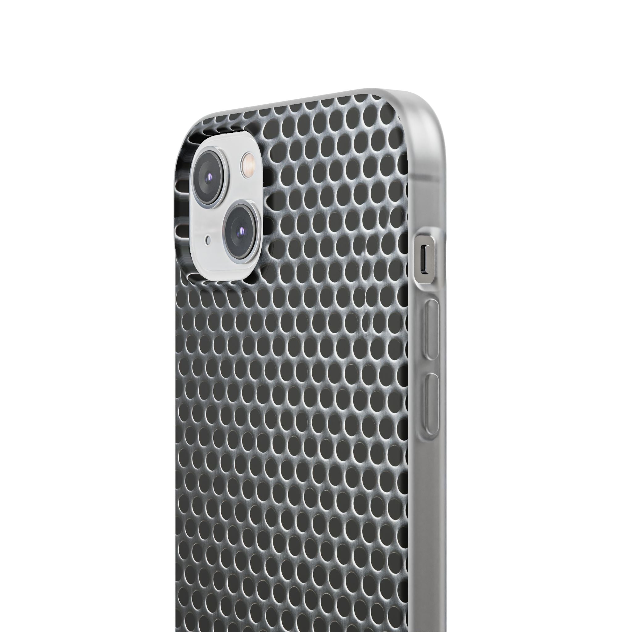 Silver Lite Phone Case for iPhone - Brutalist Steel Mesh