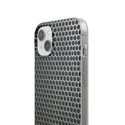 Silver Lite Phone Case for iPhone - Brutalist Steel Mesh