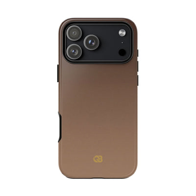 Brown Tough Phone Case for iPhone - Smoked Caramel Fade