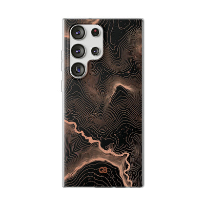 Orange Lite Phone Case for Samsung - Salmon Ridge Topo