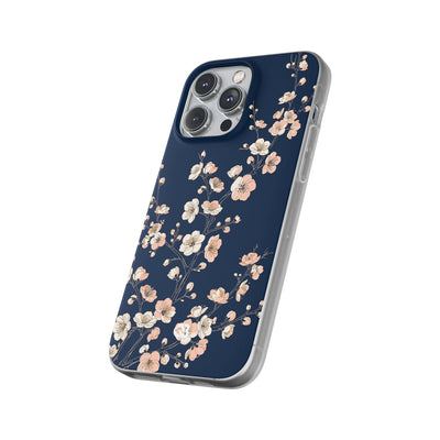 Midnight Plum Blossom · Lite Phone Case for iPhone ·  Blue