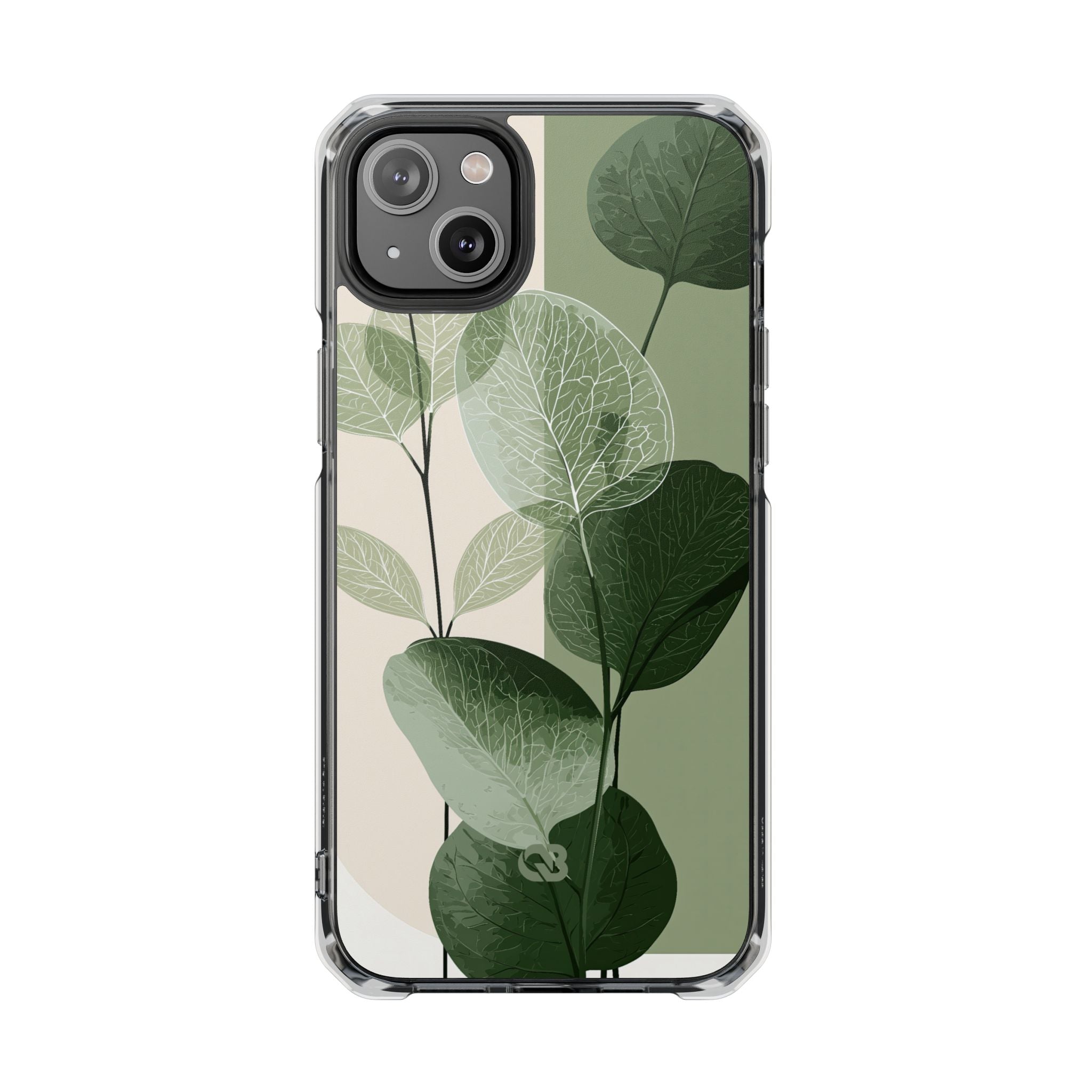 Green Impact MagSafe Phone Case for iPhone - Sage Leaf Skeletals