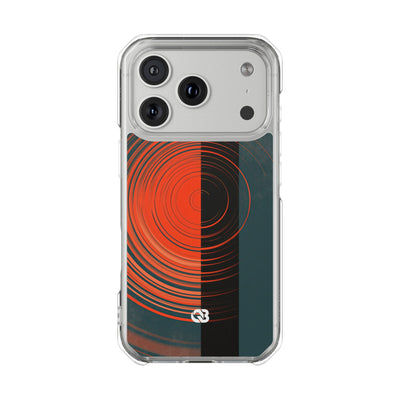 Teal Impact MagSafe Phone Case for iPhone - Burnt Slate Radial
