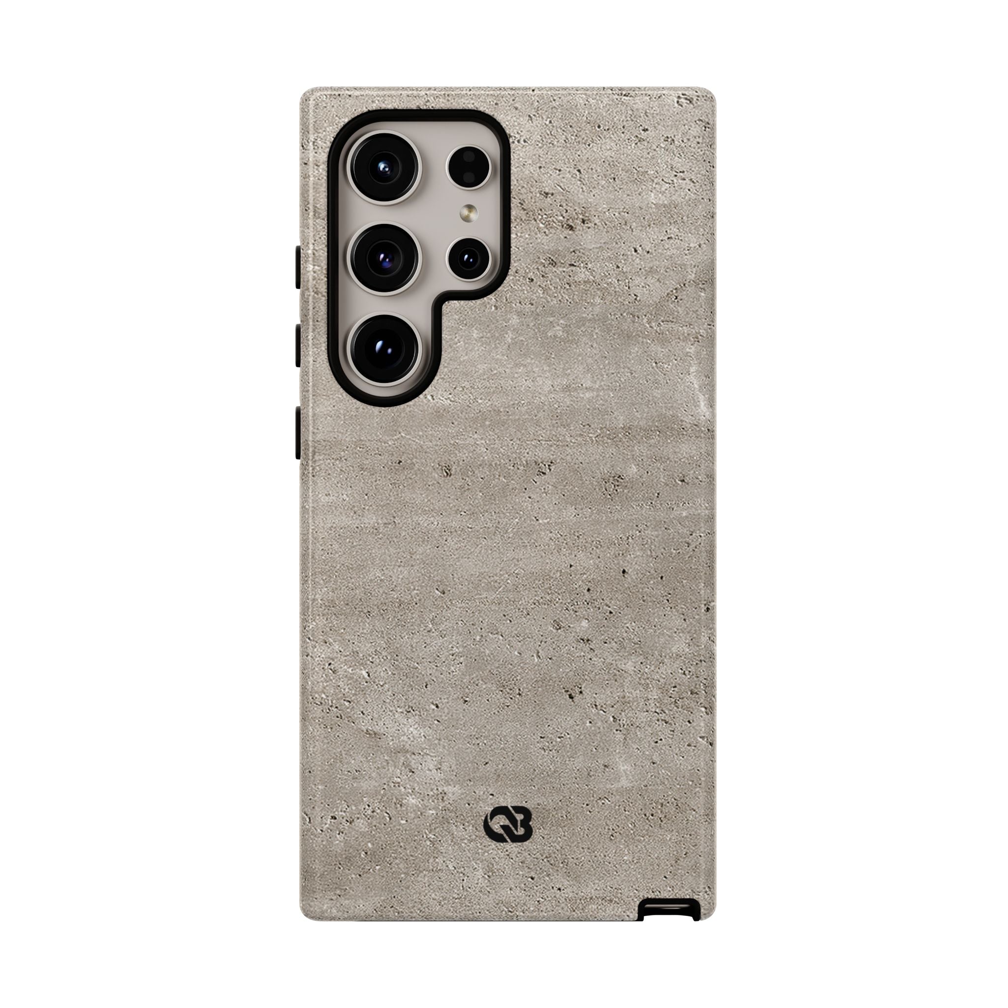 Grey Tough Phone Case for Samsung - Brutalist Stone Grit