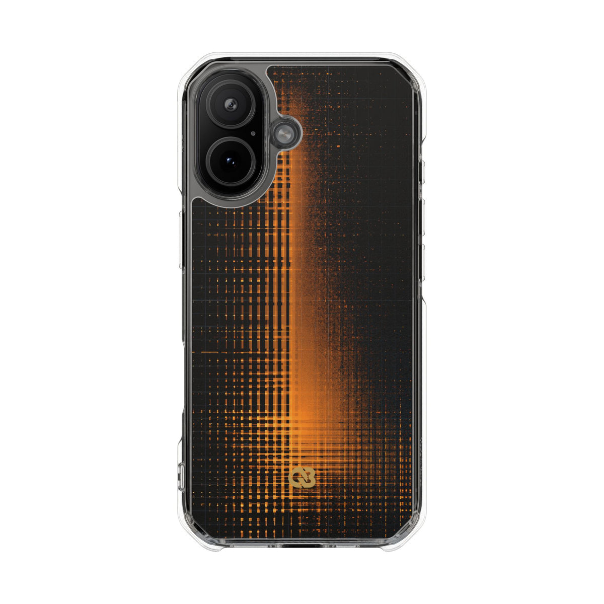 Amber Frequency · Clear Impact Magnetic Phone Case for iPhone · Orange