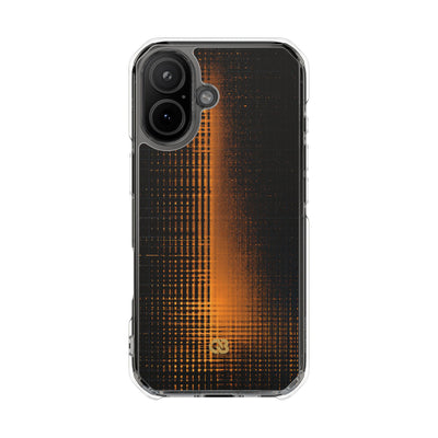 Amber Frequency · Clear Impact Magnetic Phone Case for iPhone · Orange