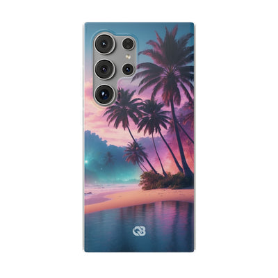 Neon Shore Palms · Soft Phone Case for Samsung