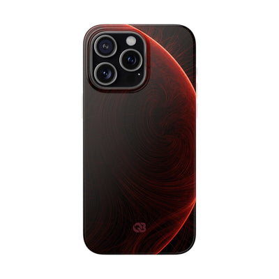 Red Lite Phone Case for iPhone - Crimson Flare Flux