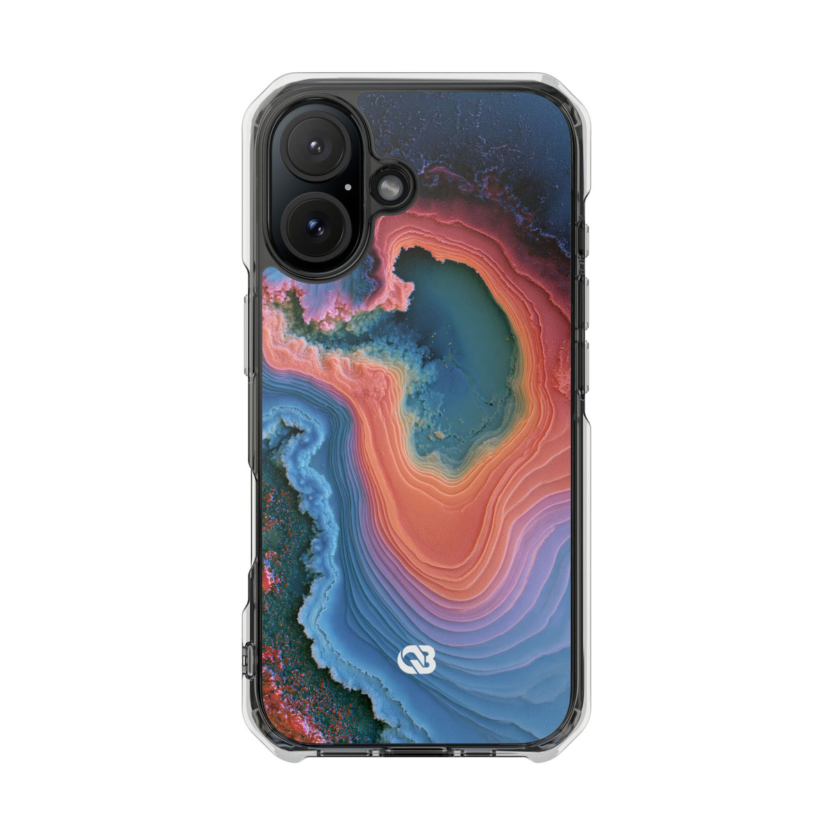 Luminous Resonance · Clear Impact Magnetic Phone Case for iPhone · Blue