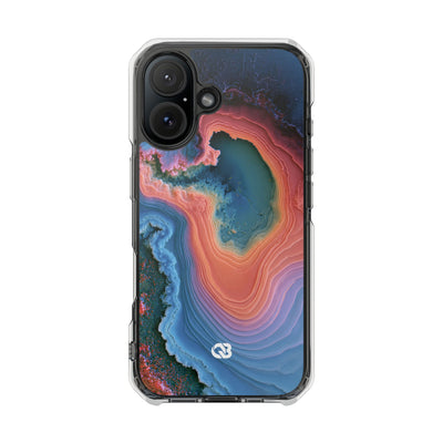 Luminous Resonance · Clear Impact Magnetic Phone Case for iPhone · Blue