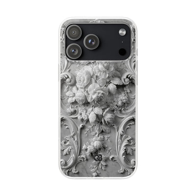 Rococo Marble Rose · Lite Phone Case for iPhone ·  White