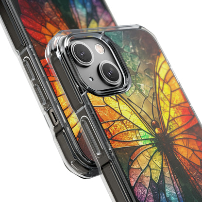 Buntglas Schmetterling iPhone 14 Case - Impact