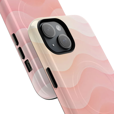 Blush Horizon Waves · Tough 2.0 Magnetic Phone Case for iPhone · Pink