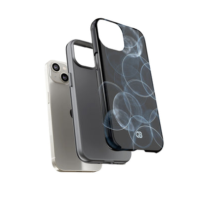 Blue Tough Phone Case for iPhone - Cyan Pulse Ripple