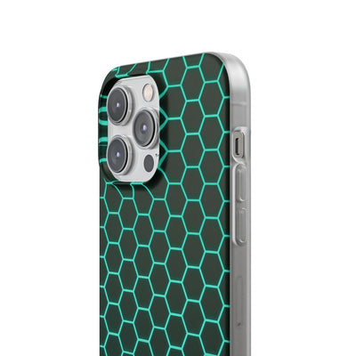 Neon Hex Spectrum · Lite Phone Case for iPhone ·  Teal