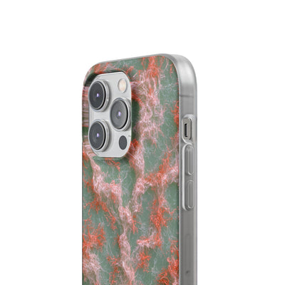 Coral Pixel Matrix · Lite Phone Case for iPhone ·  Green
