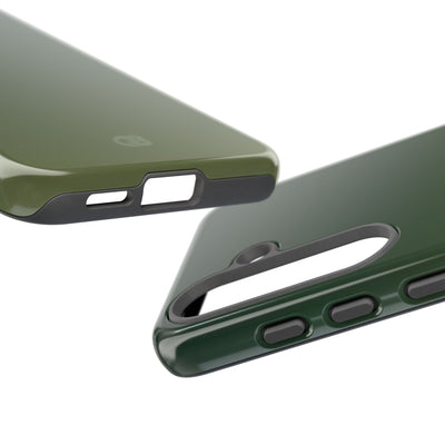 Green Tough Phone Case for Samsung - Shadow Moss Grain