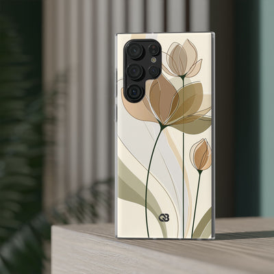Translucent Petal Contour · Lite Phone Case for Samsung · Beige