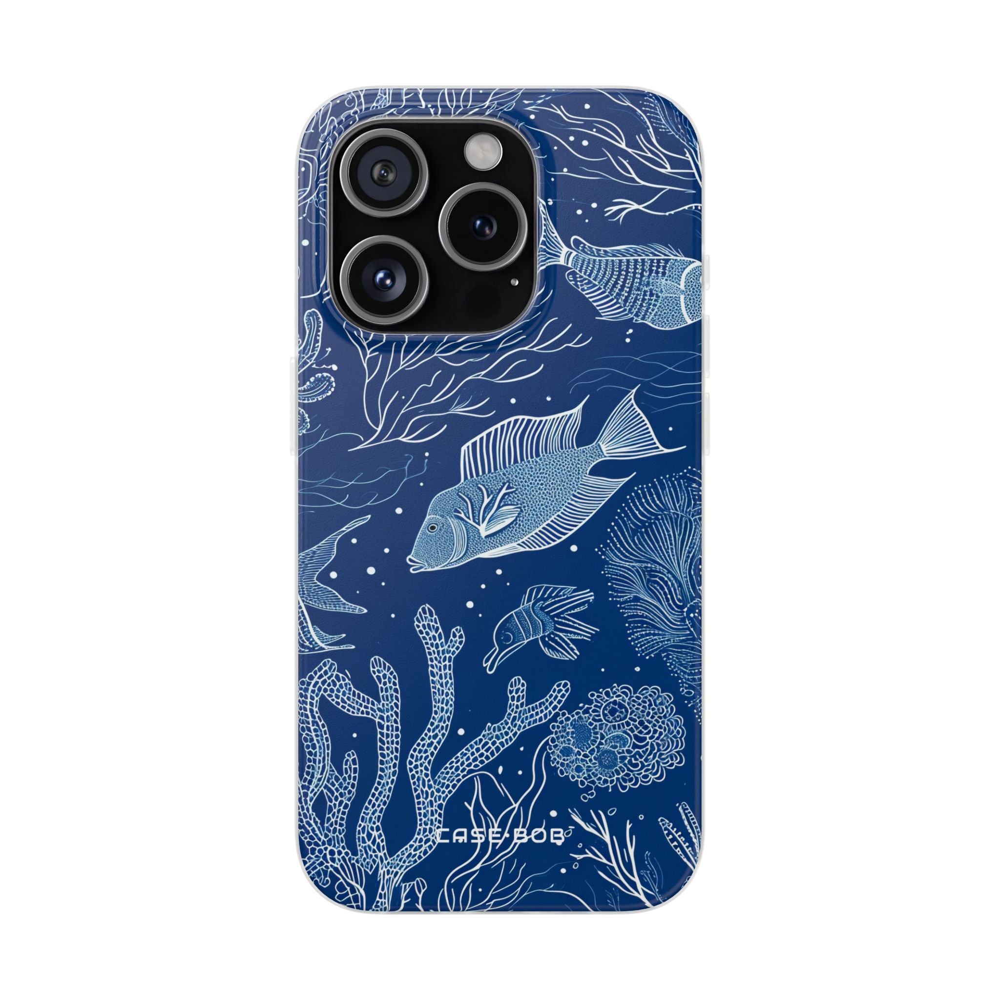 Navy Scale Reef iPhone 15 Pro Case - Soft