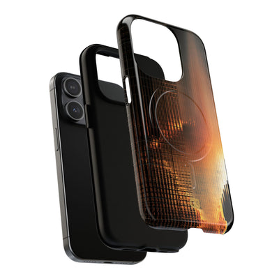 Luminous Grid · Tough 2.0 Magnetic Phone Case for iPhone · Black