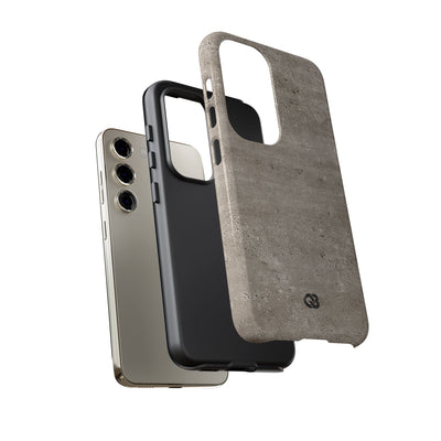 Grey Tough Phone Case for Samsung - Brutalist Stone Grit