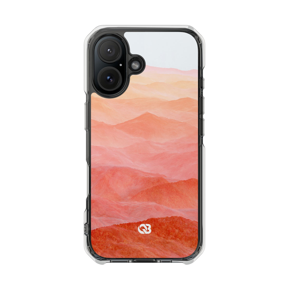 Alpenglow Ridge Vista · Clear Impact Magnetic Phone Case for iPhone · Orange