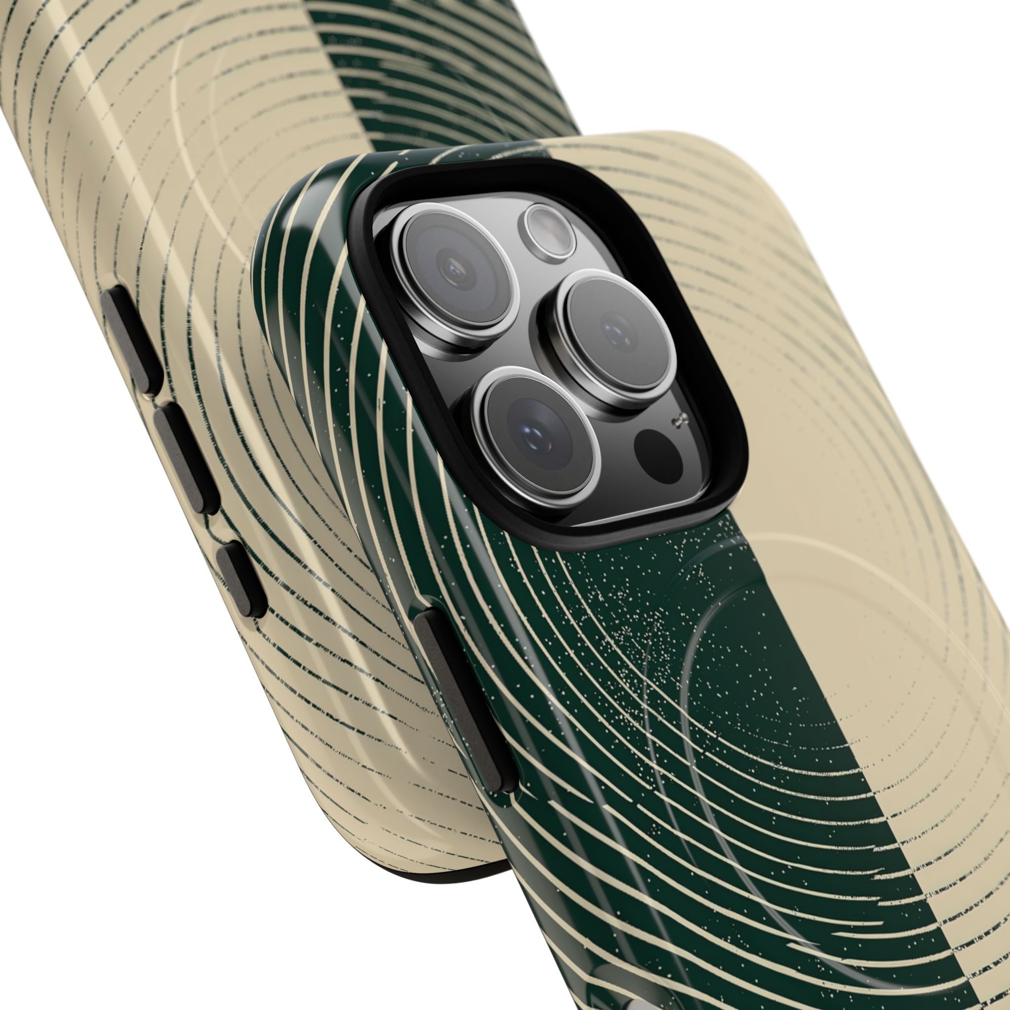 Green Tough 2.0 Magsafe Phone Case for iPhone - Evergreen Split Grain