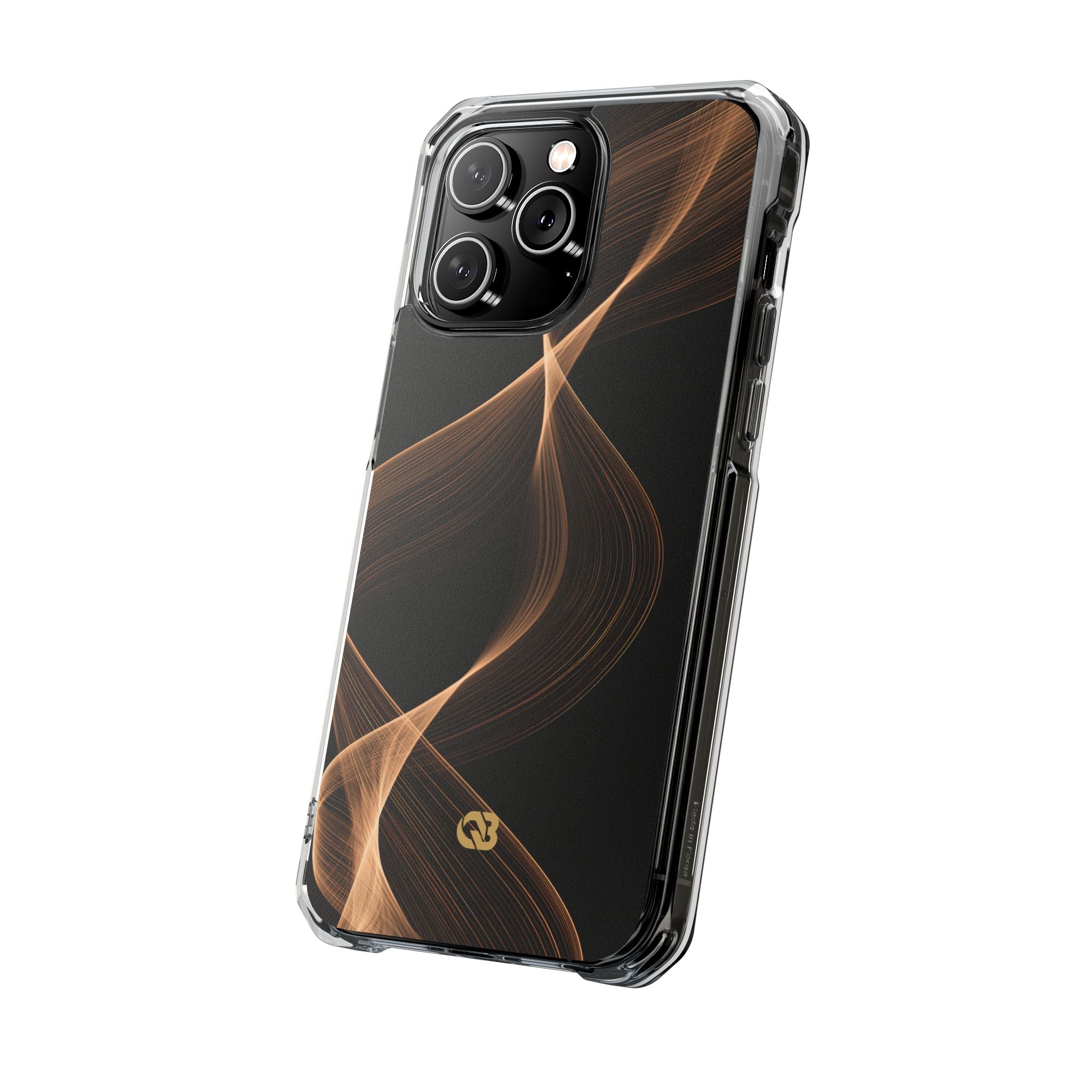 Brown Impact MagSafe Phone Case for iPhone - Copper Silk Wave