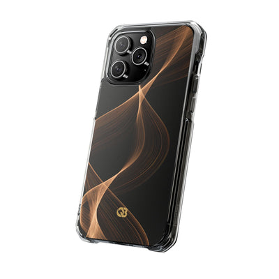 Brown Impact MagSafe Phone Case for iPhone - Copper Silk Wave