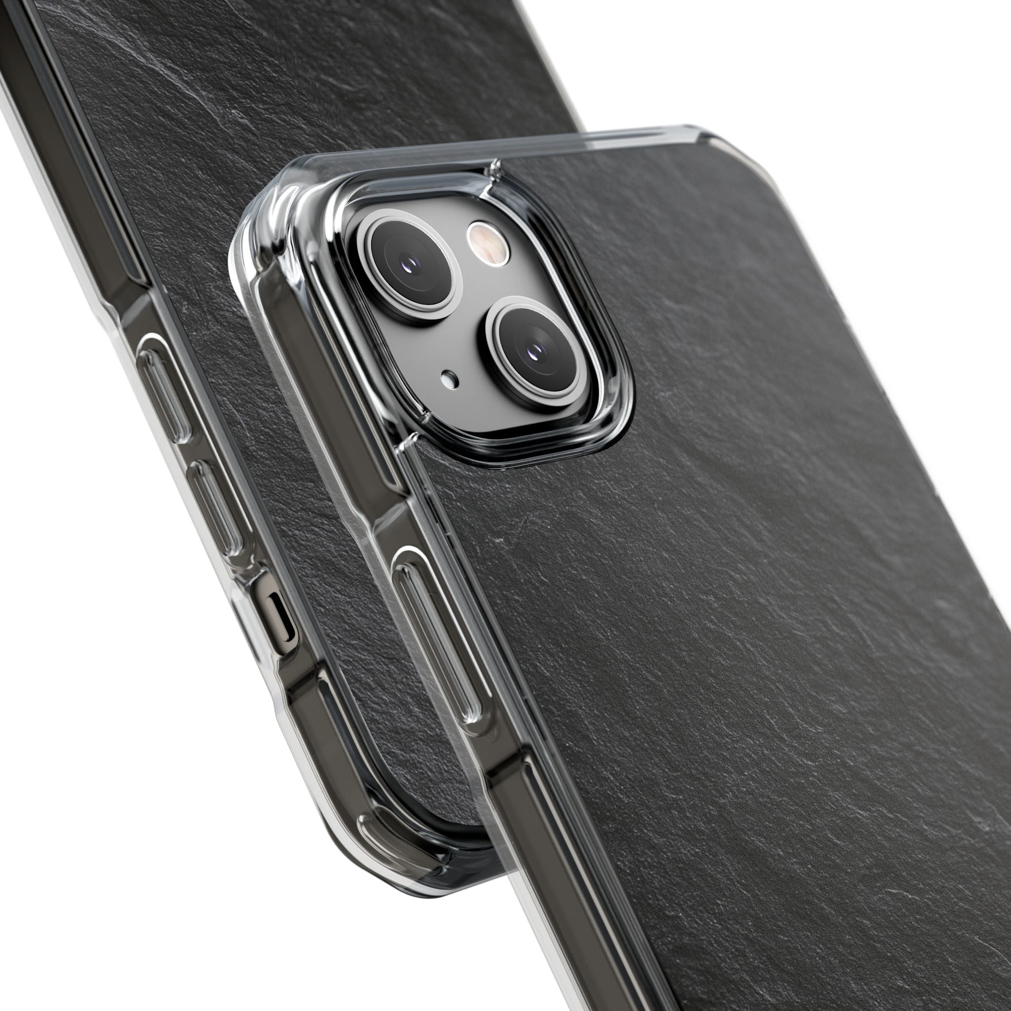 Black Impact MagSafe Phone Case for iPhone - Raw Obsidian Slate