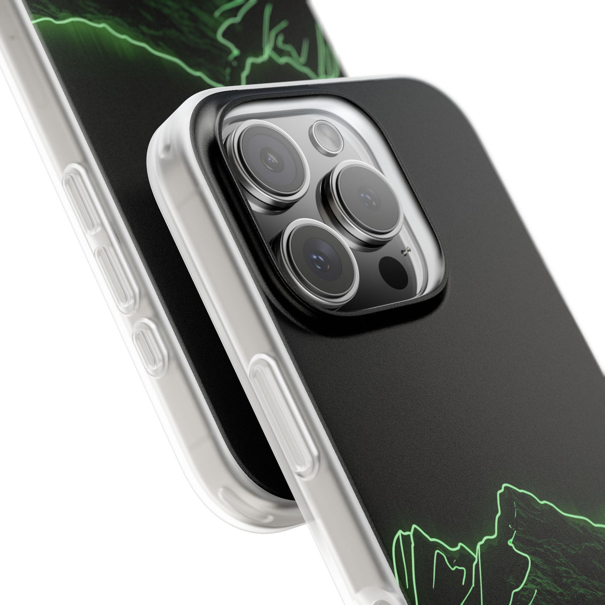 Nordic Mountain Contour · Lite Phone Case for iPhone ·  Black
