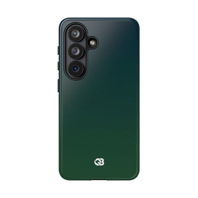 Green Tough Phone Case for Samsung - Midnight Pine Horizon