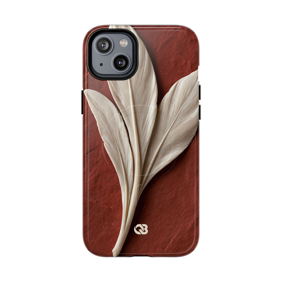 Carved Ivory Plume · Tough 2.0 Magnetic Phone Case for iPhone · Red