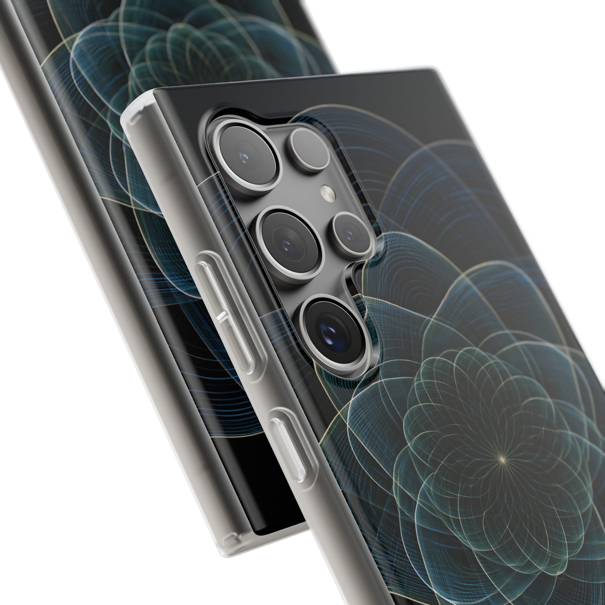 Blue Lite Phone Case for Samsung - Celestial Wireframe Bloom