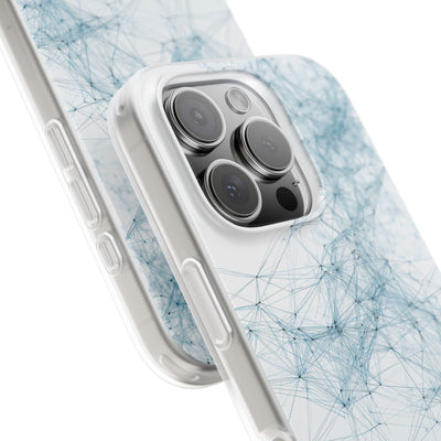 Blue Lite Phone Case for iPhone - Glacial Neural Web