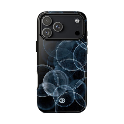 Blue Tough Phone Case for iPhone - Cyan Pulse Ripple