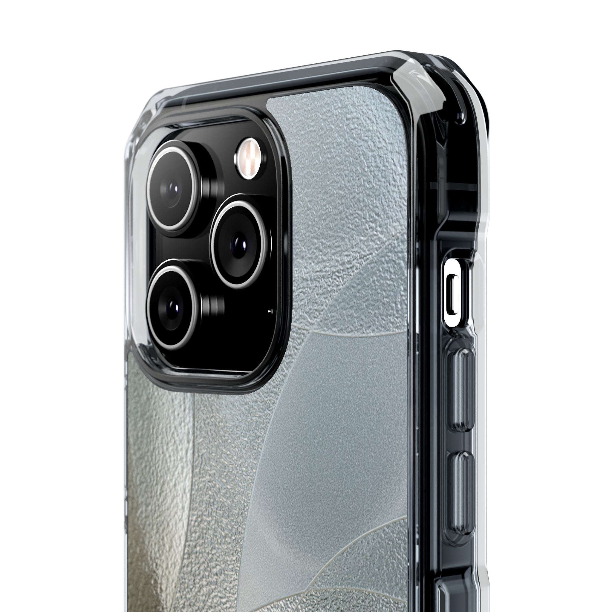 Silver Impact MagSafe Phone Case for iPhone - Frosted Silver Mosaic
