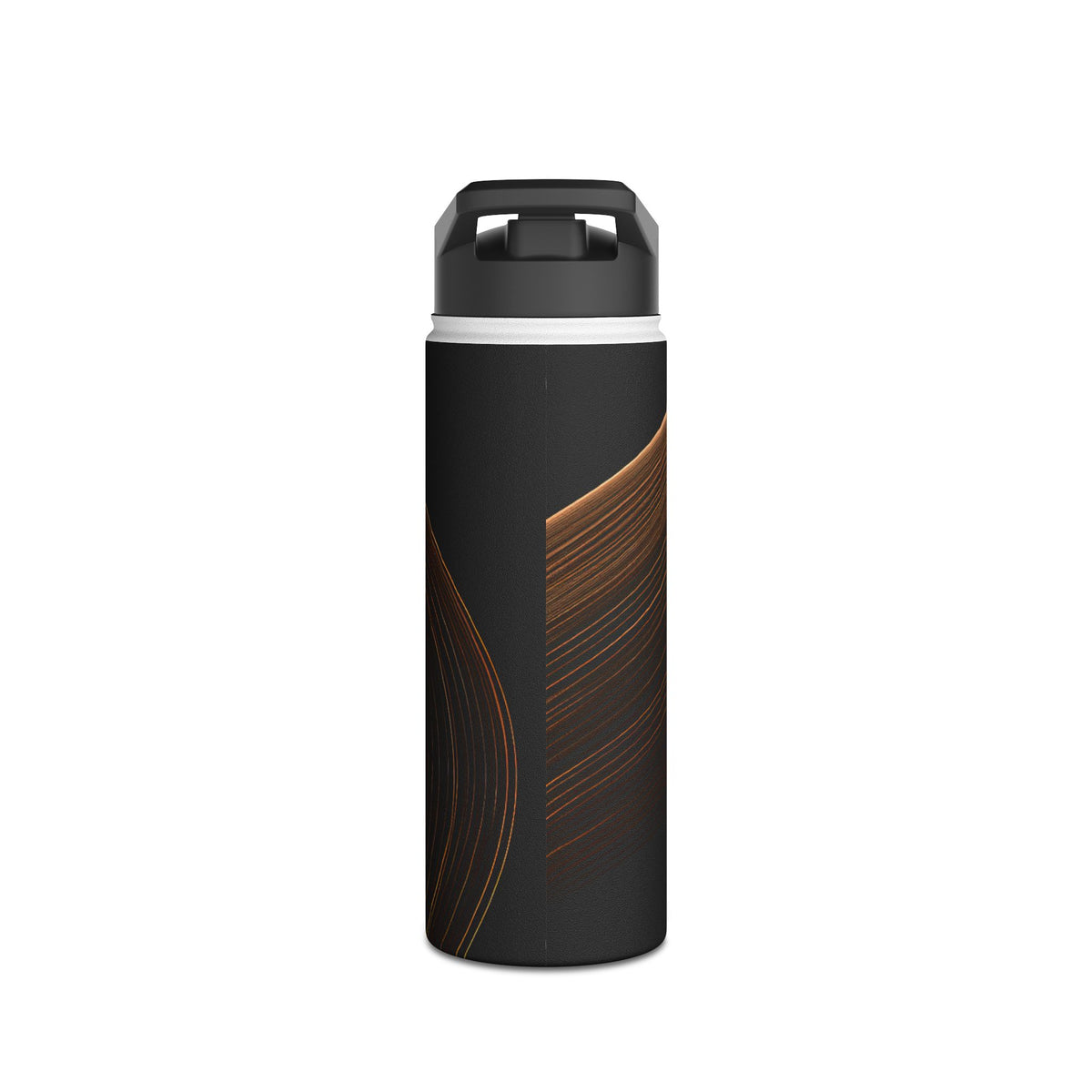 Amber Contour Flow · Insulated Water Bottle · Black