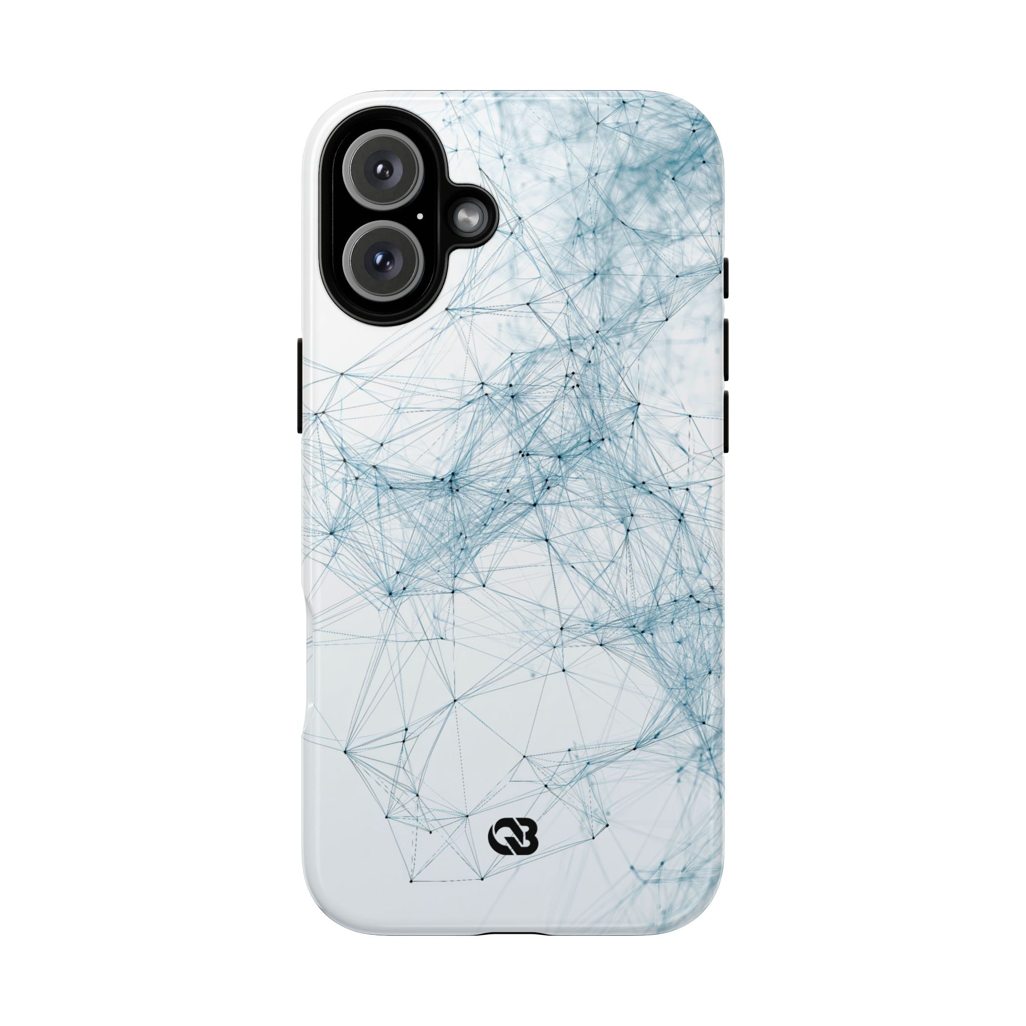 Blue Tough Phone Case for iPhone - Glacial Neural Web