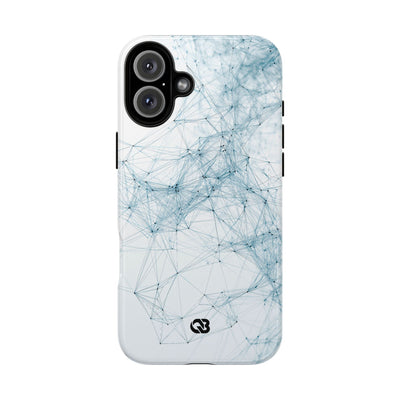 Blue Tough Phone Case for iPhone - Glacial Neural Web