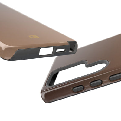 Brown Tough Phone Case for Samsung - Smoked Caramel Fade