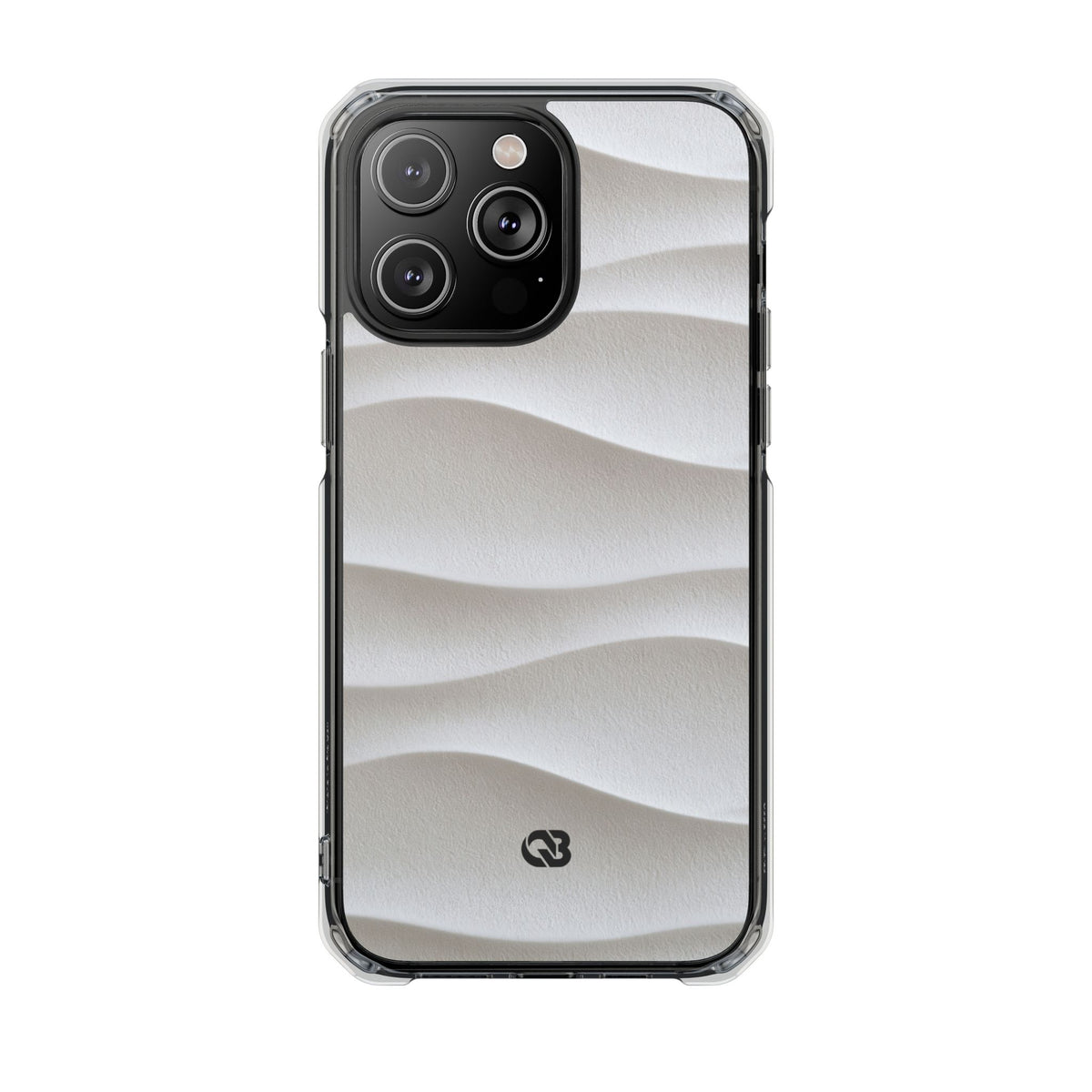 Sculpted Dune Relief · Clear Impact Magnetic Phone Case for iPhone ·  White