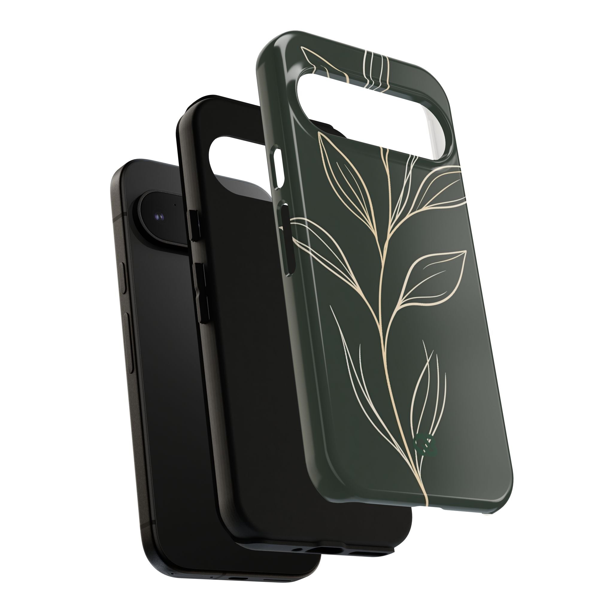 Green Tough Phone Case for Google Pixel - Deep Moss Willow